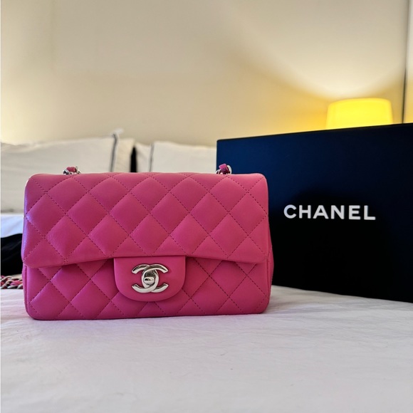 SOLD Chanel Rectangle Mini Pink - Picture 5 of 10